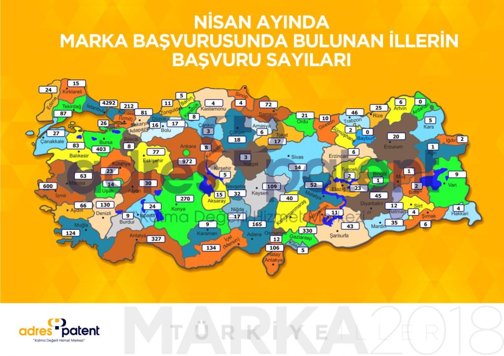 Nisan 2018 Türkiye'nin Marka haritası